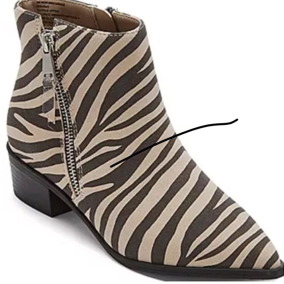 WORTHINGTON MEMORY FOAM-WOMEN BROOK DALE HEELS ZEBRA BOOTIES SIZE 7.5M - Picture 5 of 10
